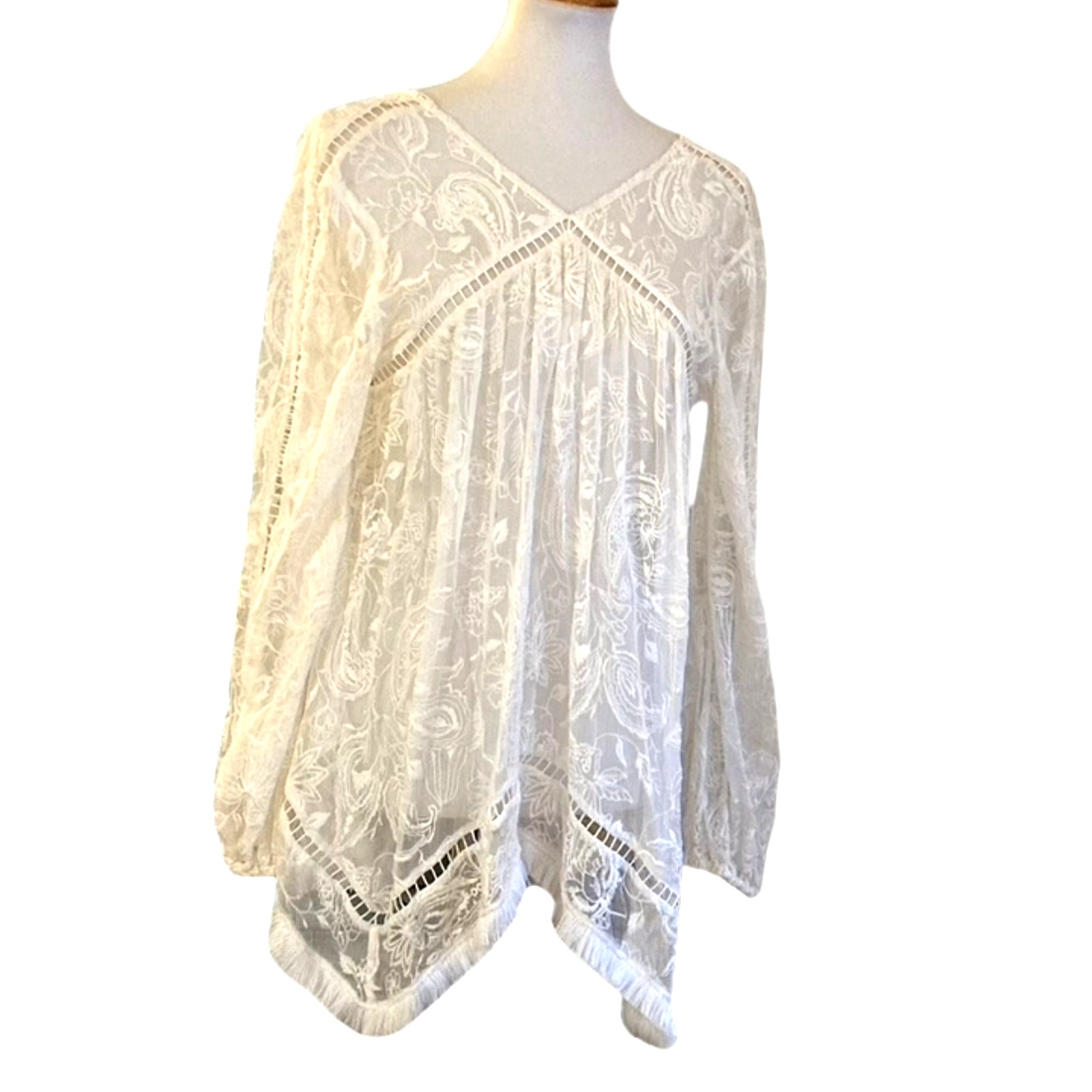 Beautiful Zimmerman Embroidered Silk Top, Sheer Size 1